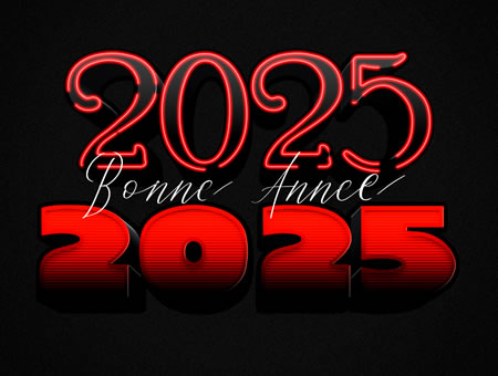 Image 2025 bonne annee rouge
