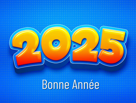 2025 orange avec fond bleue