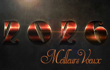 2026 meilleurs vœux en rouge