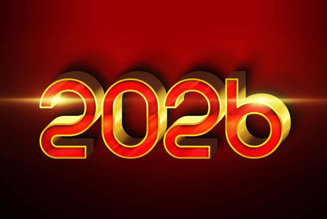 Image avec 2026 en 3D, bonne et heureuse année