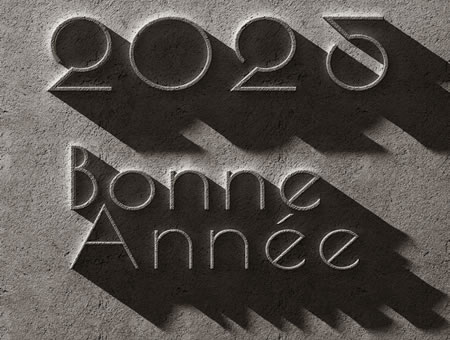 Bonne Année 2025 Effet De Texte En Pierre