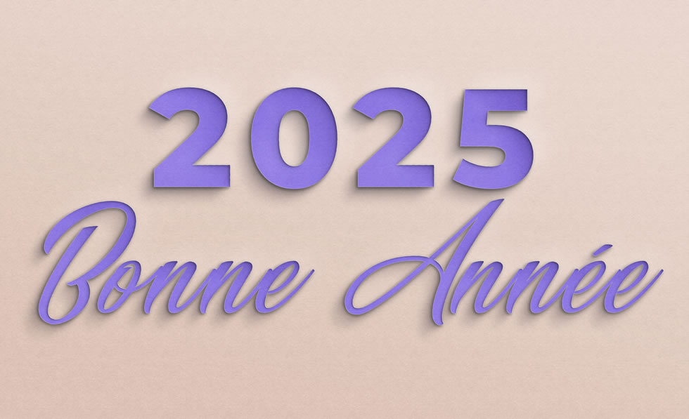 Bonne Année couleur violette