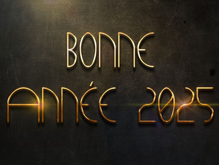 image bonne année 2025 avec des reflets dorés