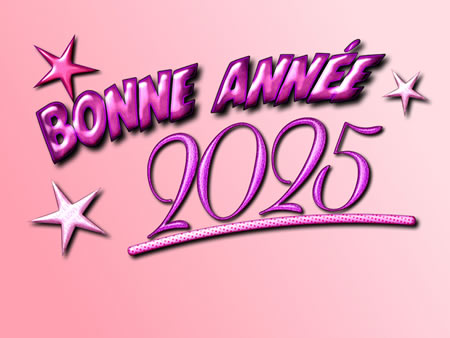 Bonne annee 2025 avec des etoiles