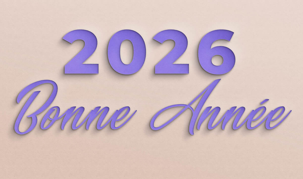 Bonne Année couleur violette