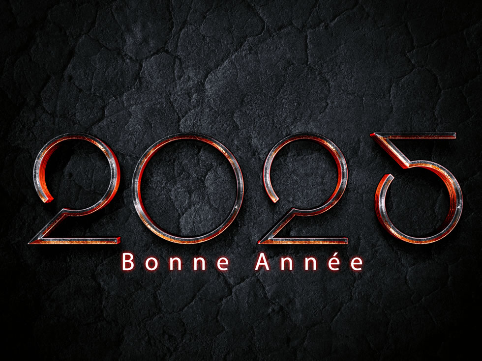 Image 2025 avec effet feu