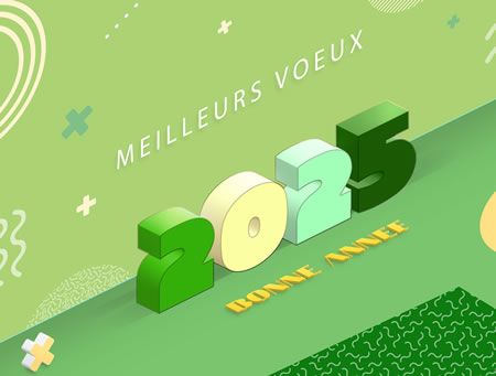 Image Bonne année 2025 tout en vert