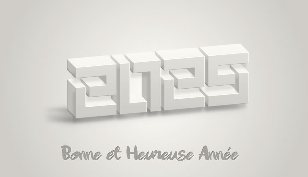 Image avec 2025 en 3D, bonne et heureuse année
