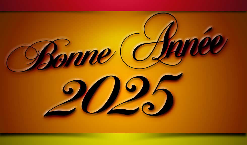 Image avec 2025 en 3D, bonne et heureuse année