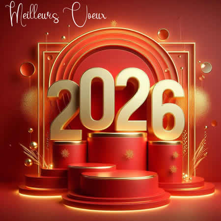 Meilleurs voeux 2026 couleur orange