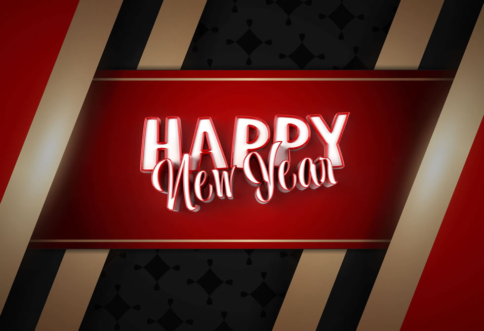 Image avec 2026 en 3D, bonne et heureuse année