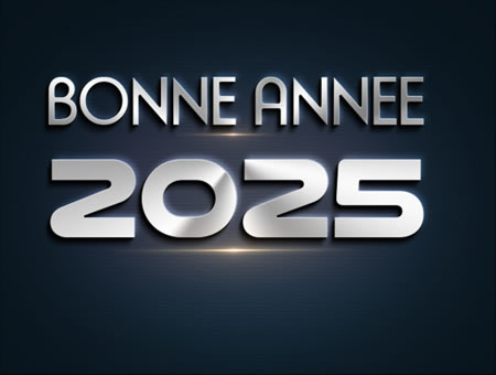 Bonne Année couleur argent