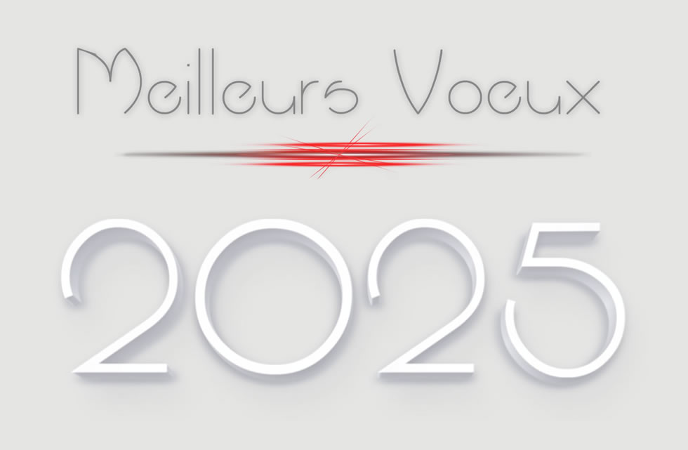 Image avec 2025 en 3D, bonne et heureuse année