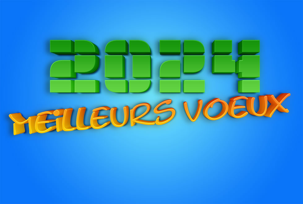 Image avec 2025 en 3D, bonne et heureuse année