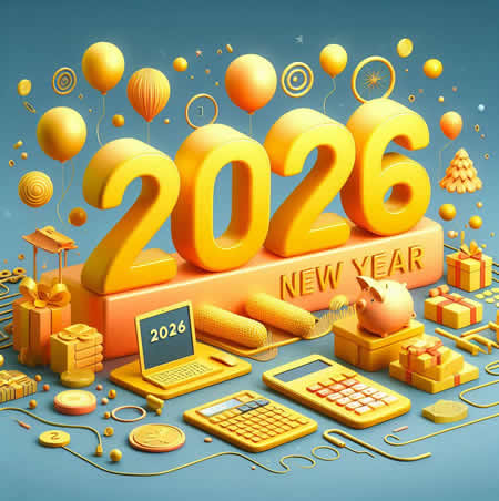 Meilleurs voeux 2026 jaune