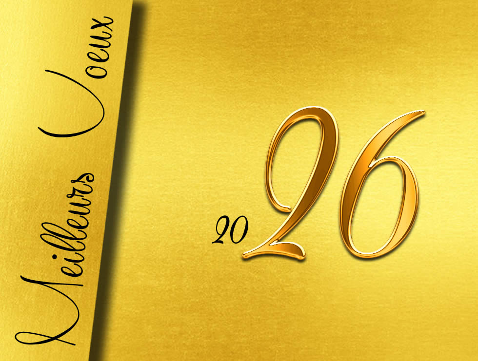 Image Meilleurs voeux 2026 tout en or
