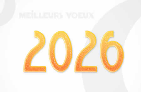 2026 en couleur orange scintillant