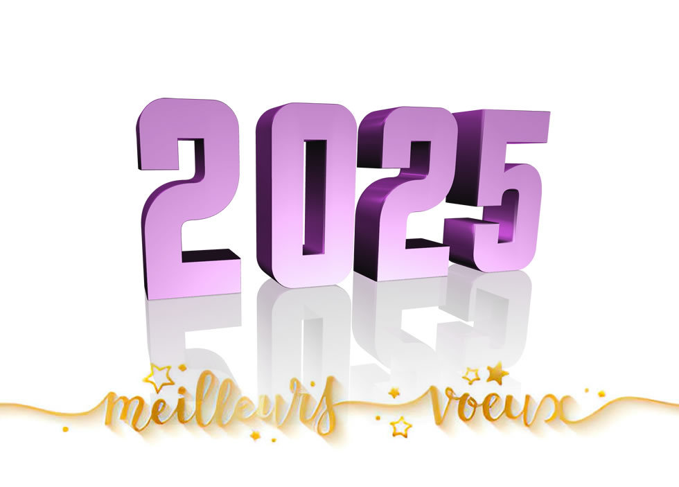 Image Meilleurs voeux en or et violet