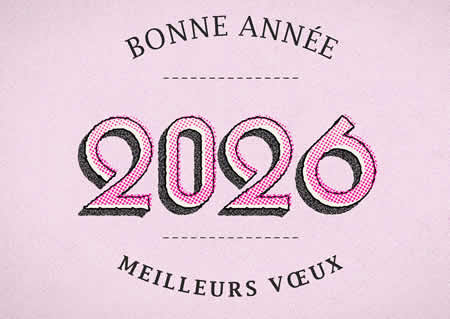 Souhaits 2026 effet vintage rétro