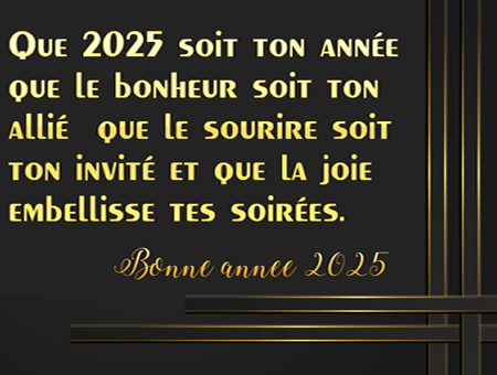 Que 2025 soit ton année