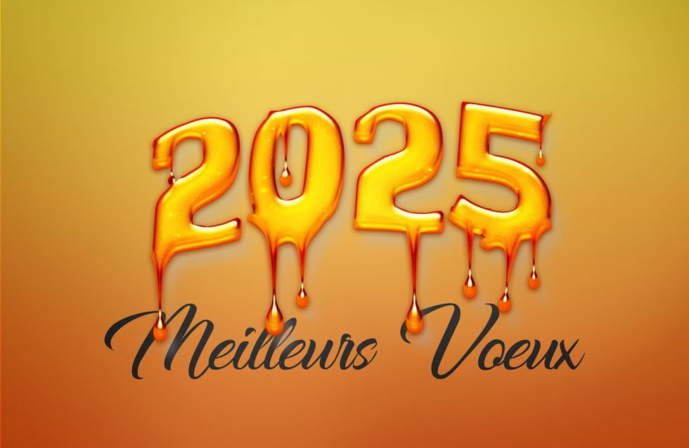 Image 2025 Texte effet miel