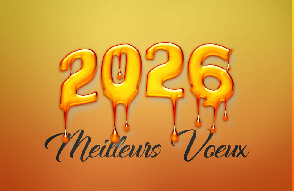 Image 2026 Texte effet miel