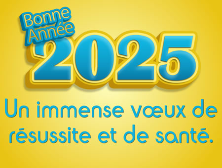 Cartes 2025 en jaune et bleu clair