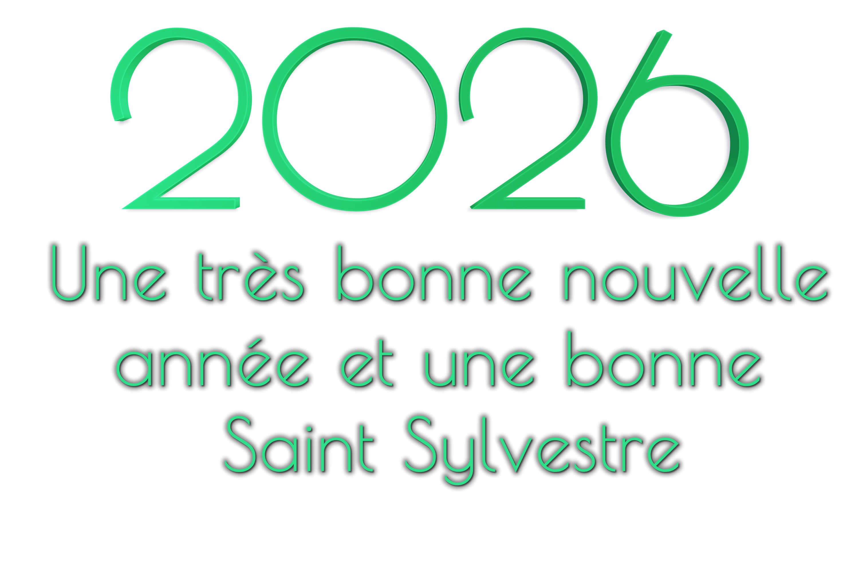 Image en vert Une très bonne nouvelle année