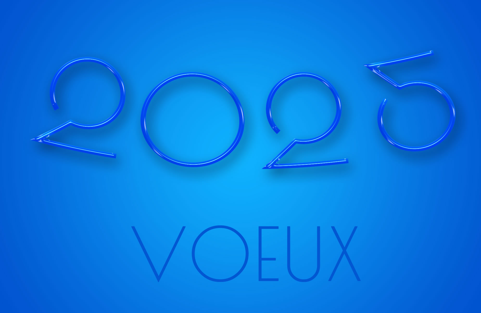 Image avec 2025 en 3D, bonne et heureuse année
