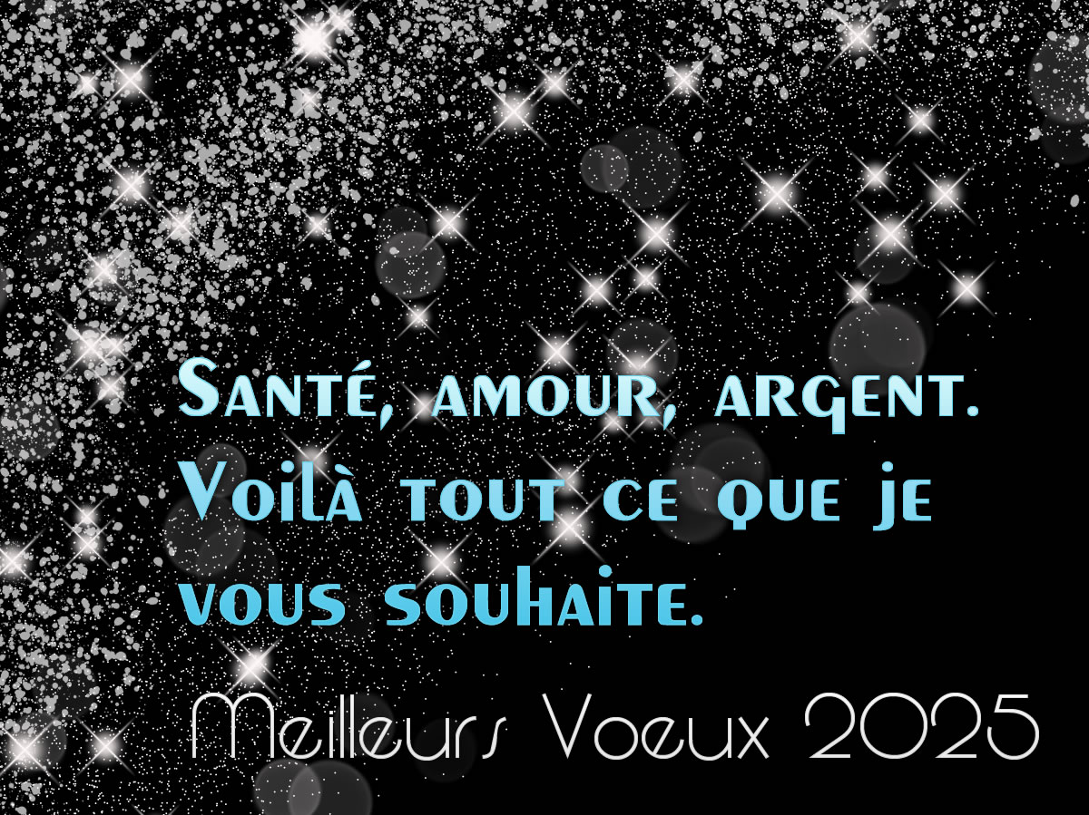 Image Voeux etoiles d'argent