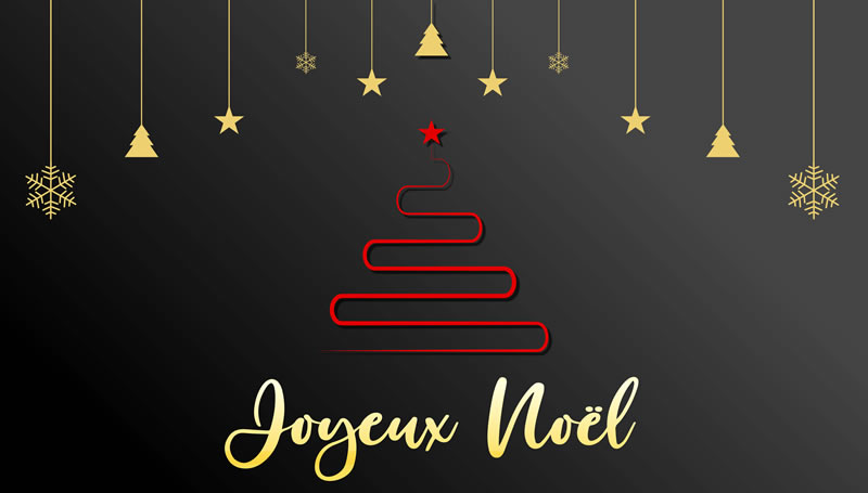Image avec texte de salutations de Joyeux Noël