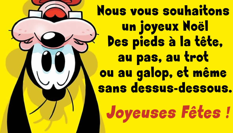 Image Dingo vous souhaite de belles fêtes de Noël rigolos et légers