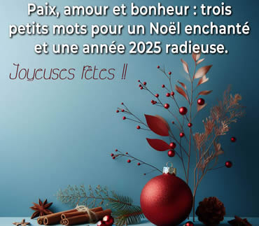 Paix, amour et bonheur : trois petits mots pour un Noël enchanté