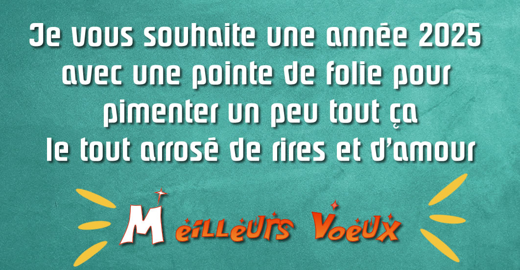 Image Bonne année avec une pointe de folie