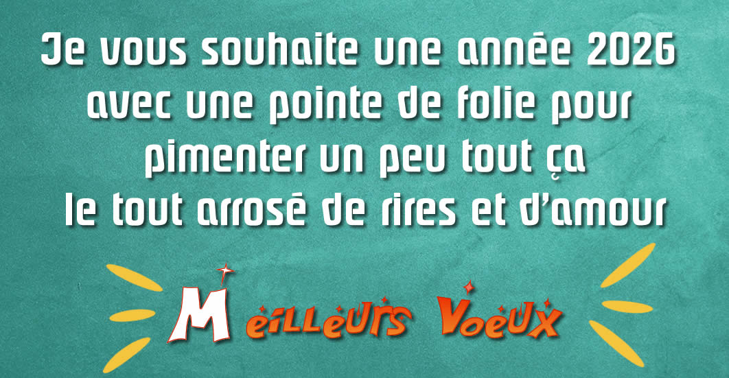 Image Bonne année avec une pointe de folie