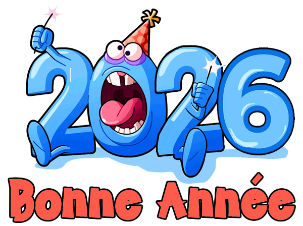 Image drôle animée bonne année 2026