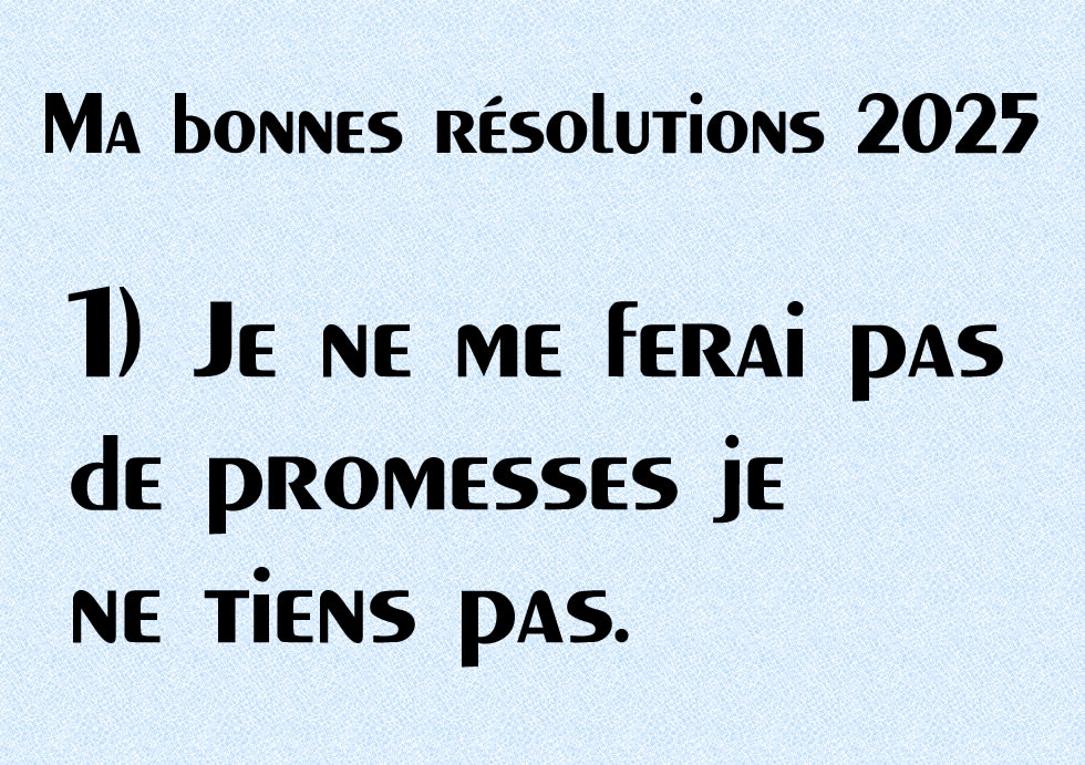 Image amusante Ma bonnes résolutions 2025