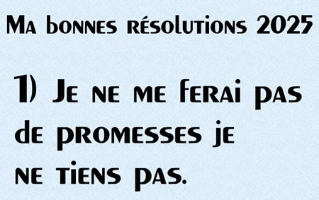Ma bonnes résolutions 2025
