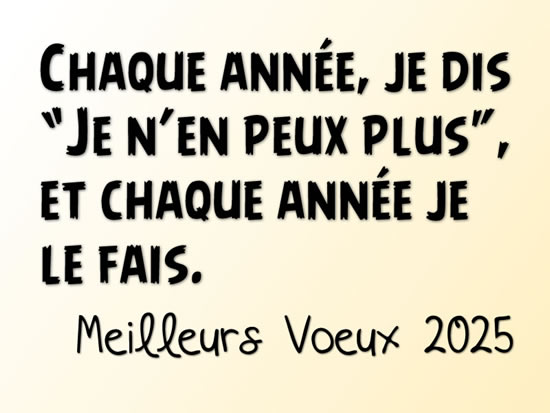 Je n’en peux plus