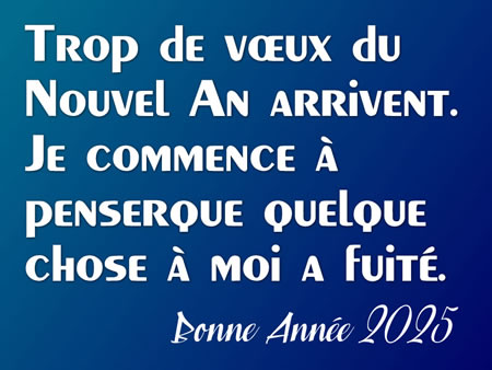 Trop de vœux du Nouvel An arrivent