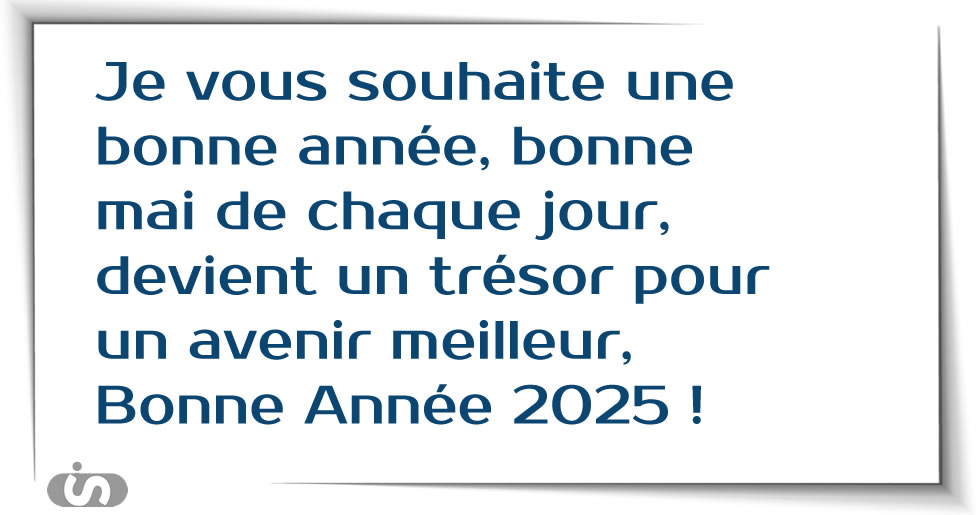 Image avec un joli message de voeux de fin d'année 2025