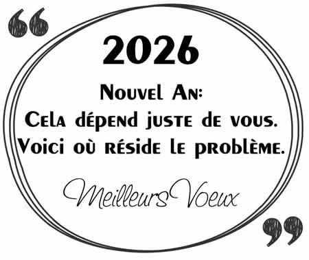 2026 cela depend juste de vous