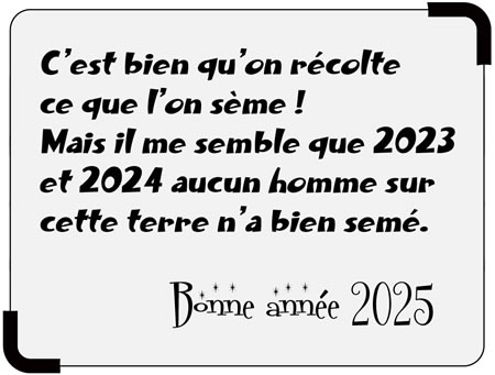 Récolte ce que l'on sème